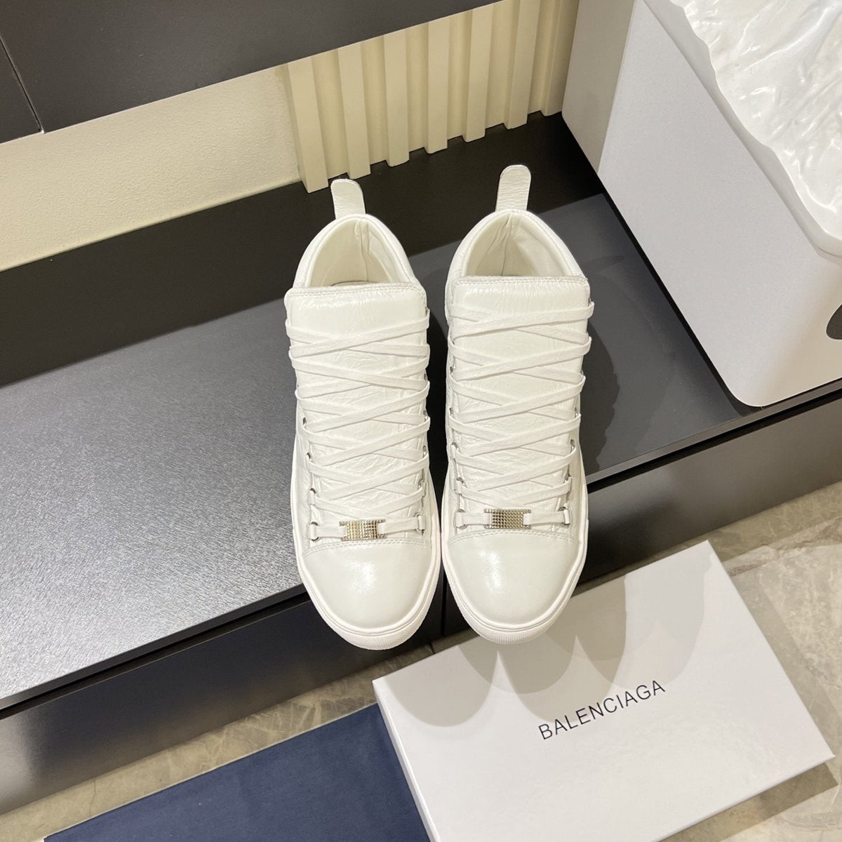 Balenciaga High-Top Lace-Up Sneakers — front